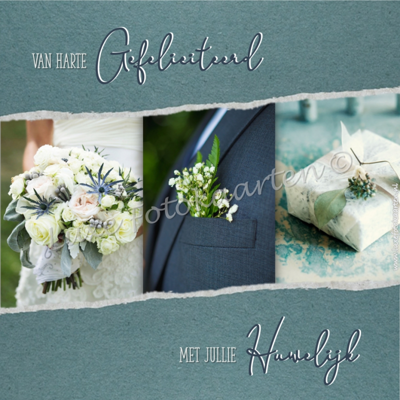 Huwelijk - 3 luik bruidspaar